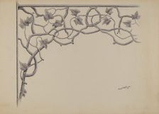 Grille on Porch, 1937. Creator: Charles Moss
