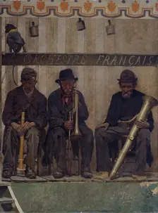 Grimaces et misère - Les Saltimbanques (les musiciens), 1888. Creator: Fernand Pelez