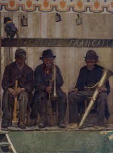 Grimaces et misère - Les Saltimbanques (les musiciens), 1888. Creator: Fernand Pelez