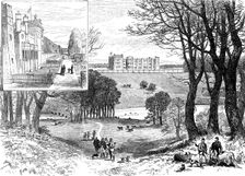 Grimsthorpe Castle, Lincolnshire, visited by the Prince and Princess of Wales, 1881. Creator: Unknown