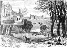 Grimsthorpe Castle, Lincolnshire, visited by the Prince and Princess of Wales, 1881. Creator: Unknown