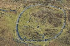 Grimspound, a partly enclosed stone hut circle settlement, Devon, 2024. Creator: Damian Grady