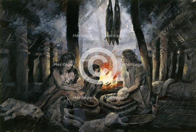 Grimspound, Bronze Age, (c1990-2010) Artist: Ivan Lapper.