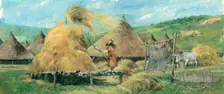 Grimspound, Bronze Age, (c1990-2010). Artist: Ivan Lapper