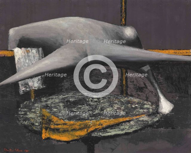 Grisaille Figures I, 1947. Creator: Pulham, Peter Rose (1910-1956).