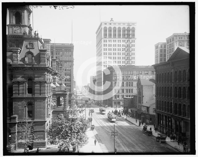 Griswold St., south from Michigan Ave., Detroit, Mich., between 1900 and 1920. Creator: Unknown.