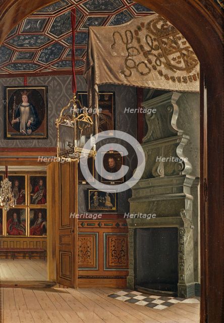 Gripsholm Castle, the drawing hall, 1881. Creator: Johan Robert Nilsson.