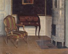 Gripsholm Castle, the princess's cabinet, 1880. Creator: Nils Kreuger