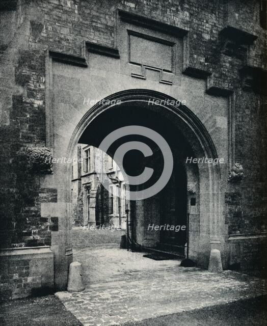 'Grizedale Hall, Lancashire: Archway in Tower to Porte-Cochere', c1911. Artist: Unknown.
