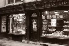 Grocer’s shop front, Pavement, York, Yorkshire, 1963