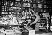 Grocery shop, Malmö, Sweden, 1932. Creator: Unknown