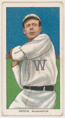 Groom, Washington, American League, from the White Border series (T206) for the America..., 1909-11. Creator: American Tobacco Company