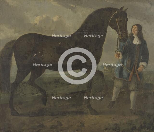 Groom with black horse, c.1670.  Creator: Anon.