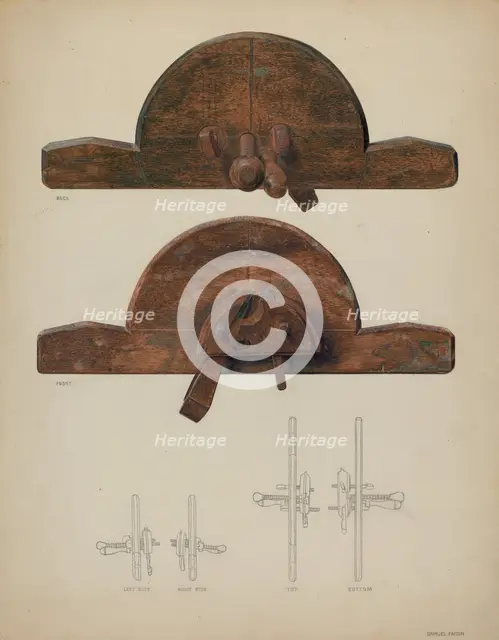 Groove Plane, c. 1937. Creator: Samuel Faigin.