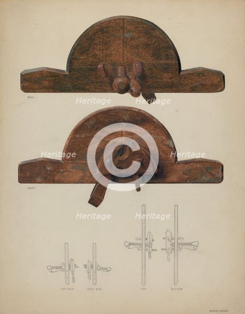 Groove Plane, c. 1937. Creator: Samuel Faigin.