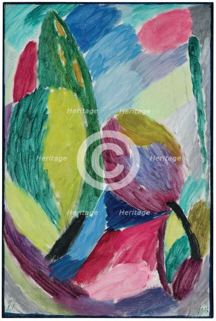 Große Variation: Grüner Schimmer (Large Variation: Green Shine), 1916. Creator: Javlensky; Alexei; von (1864-1941).