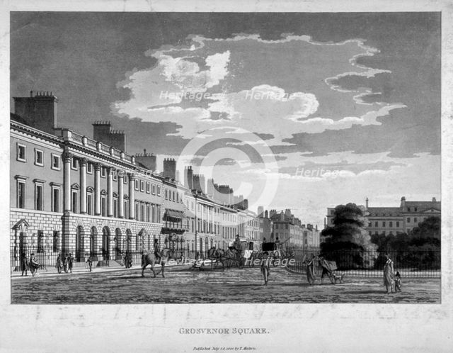 Grosvenor Square, Westminster, London, 1800. Artist: Anon