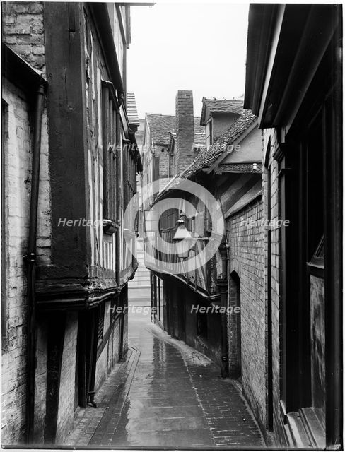 Grope Lane, Shrewsbury, Shropshire, 1922. Creator: London Midland and Scottish Railway.