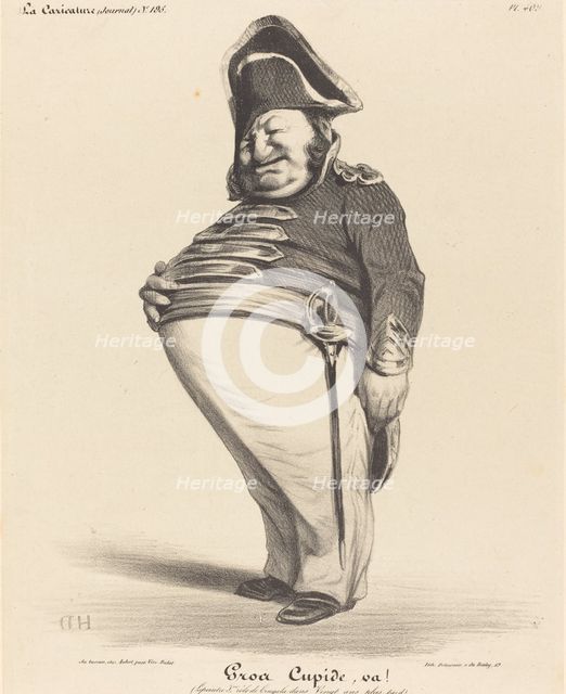 Gros Cupide, va!, 1834. Creator: Honore Daumier.