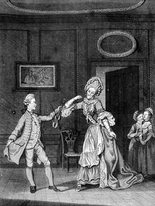 Grown Ladies Taught to Dance 1750. Artist: Rennoldson