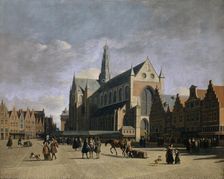 Grote Markt at Haarlem , 1680s. Creator: Berckheyde, Gerrit Adriaensz (1638-1698)