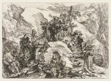 Groteschi: Ruins with Death's Head and Skeleton. Creator: Giovanni Battista Piranesi (Italian, 1720-1778)