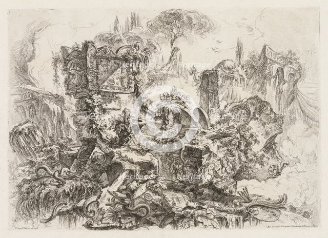 Groteschi: Ruins with Serpents, ca. 1745-50. Creator: Giovanni Battista Piranesi (Italian, 1720-1778).