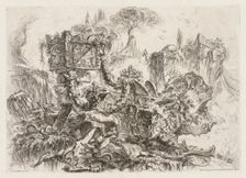 Groteschi: Ruins with Serpents, ca. 1745-50. Creator: Giovanni Battista Piranesi (Italian, 1720-1778)