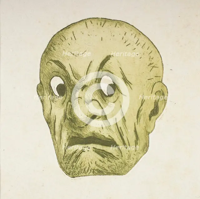 Grotesque Mask, before 1888. Creator: Henri-Charles Guerard.