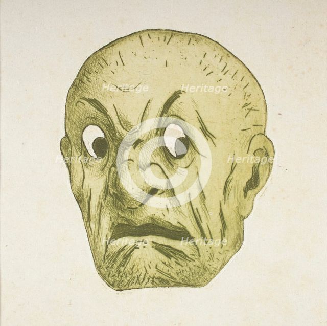 Grotesque Mask, before 1888. Creator: Henri-Charles Guerard.