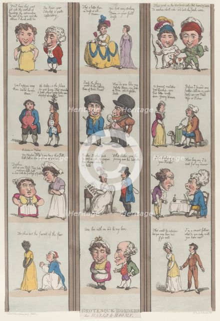 Grotesque Borders for Rooms & Halls, [1800], reprint., [1800], reprint. Creator: Thomas Rowlandson.