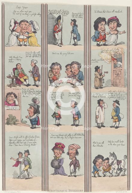 Grotesque Borders for Rooms & Halls, [1800], reprint., [1800], reprint. Creator: Thomas Rowlandson.