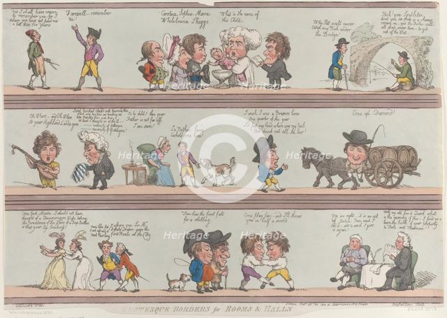 Grotesque Borders for Rooms & Halls, [October 20, 1800], reprint., [October 20, 1800], reprint. Creator: Thomas Rowlandson.