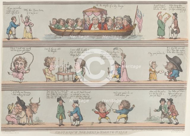 Grotesque Borders for Rooms & Halls, [October 29, 1800], reprint., [October 29, 1800], reprint. Creator: Thomas Rowlandson.