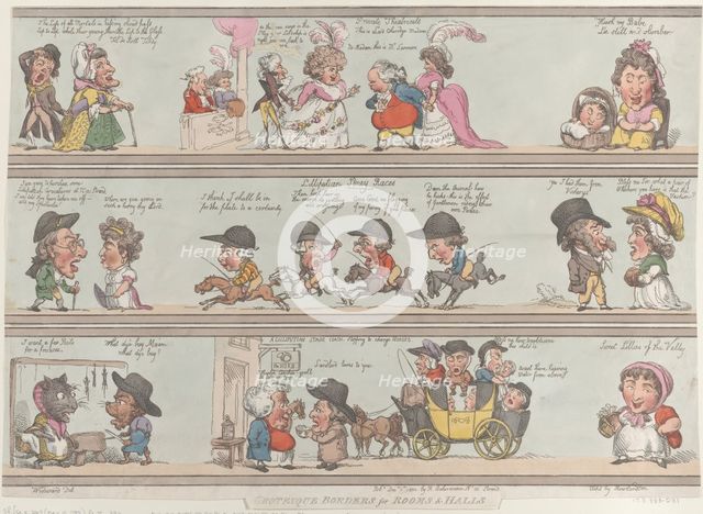 Grotesque Borders for Rooms & Halls, December 1, 1800., December 1, 1800. Creator: Thomas Rowlandson.