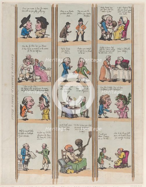 Grotesque Borders for Rooms & Halls, Plate 15, 1799., 1799. Creator: Thomas Rowlandson.