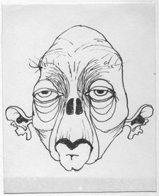 Grotesque face, 1952. Creator: Shirley Markham