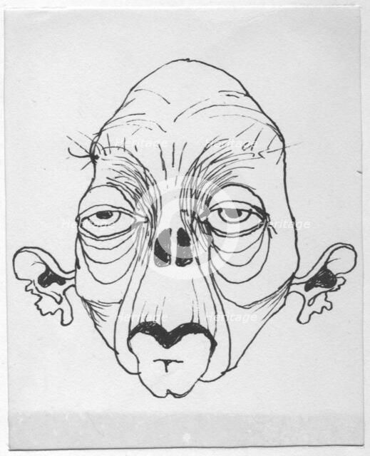 Grotesque face, 1952. Creator: Shirley Markham.
