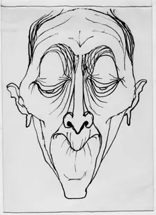 Grotesque face, 1952. Creator: Shirley Markham