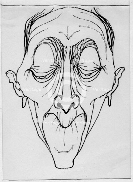 Grotesque face, 1952. Creator: Shirley Markham.