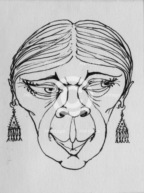 Grotesque face, 1952. Creator: Shirley Markham.