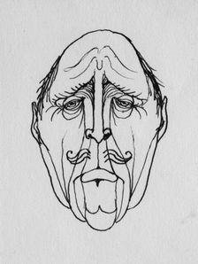 Grotesque face, 1952. Creator: Shirley Markham