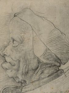 Grotesque head in profile, c15th century. Creator: Anon