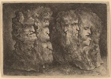 Grotesque Heads, 1638. Creator: Jacob III de Gheyn