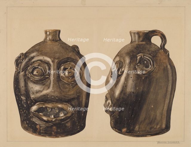 Grotesque Jug, c. 1936. Creator: Yolande Delasser.