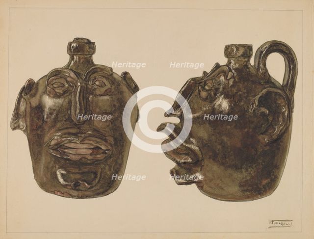 Grotesque Jug, c. 1936. Creator: Frank Fumagalli.