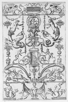 Grotesque Panel, 1550., 1550. Creator: Jacques Androuet Du Cerceau