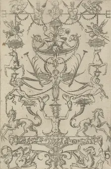 Grotesque Panel, 1550. Creator: Jacques Androuet Du Cerceau