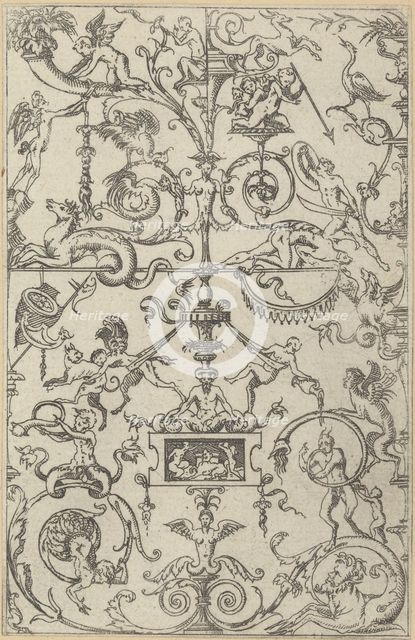 Grotesque Panel, 1550. Creator: Jacques Androuet Du Cerceau.