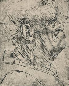 Grotesque Profile of a Man to the Right c1480 (1945). Artist: Leonardo da Vinci